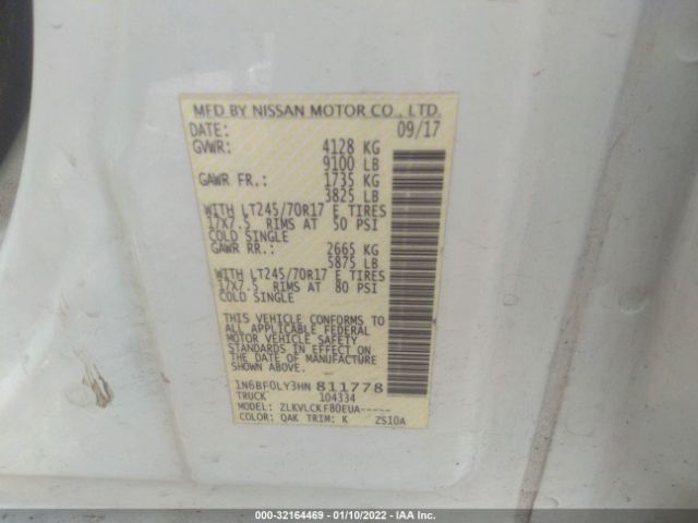 Photo 8 VIN: 1N6BF0LY3HN811778 - NISSAN NV CARGO 