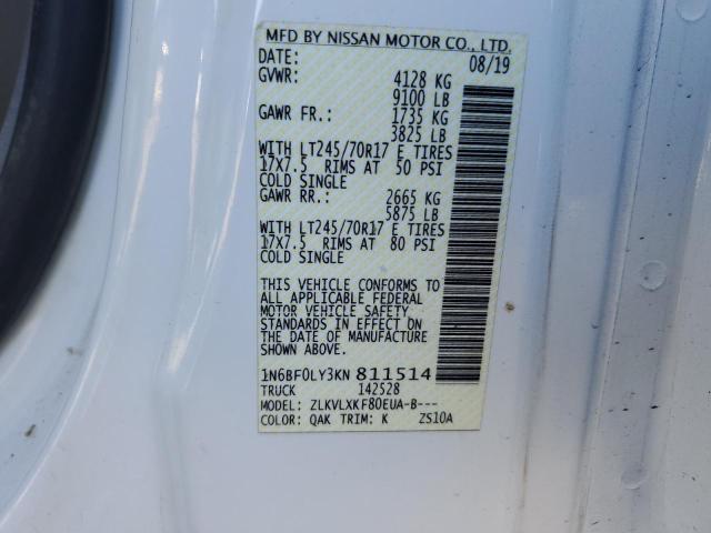 Photo 12 VIN: 1N6BF0LY3KN811514 - NISSAN NV 2500 S 