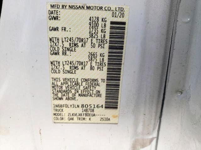 Photo 9 VIN: 1N6BF0LY3LN805164 - NISSAN NV 2500 S 