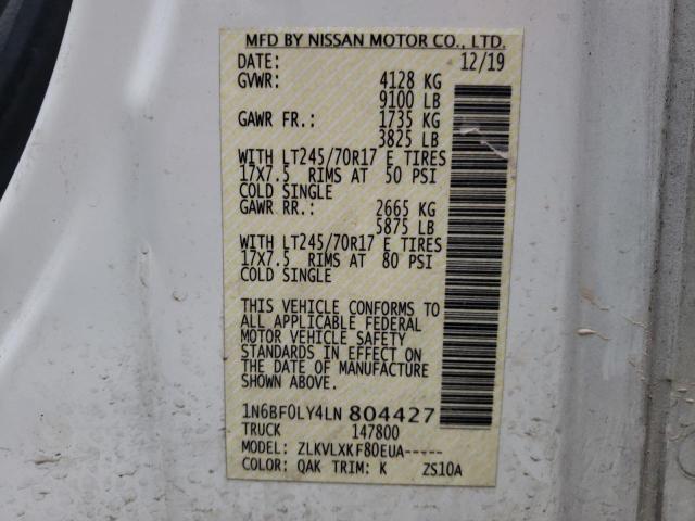 Photo 9 VIN: 1N6BF0LY4LN804427 - NISSAN NV 2500 S 