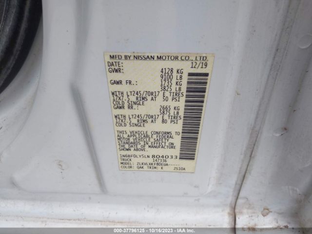 Photo 8 VIN: 1N6BF0LY5LN804033 - NISSAN NV CARGO NV2500 HD 