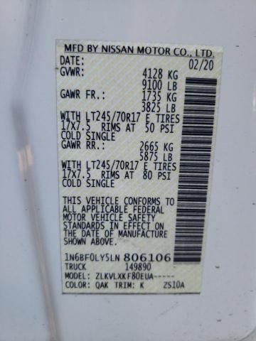 Photo 9 VIN: 1N6BF0LY5LN806106 - NISSAN NV 2500 S 