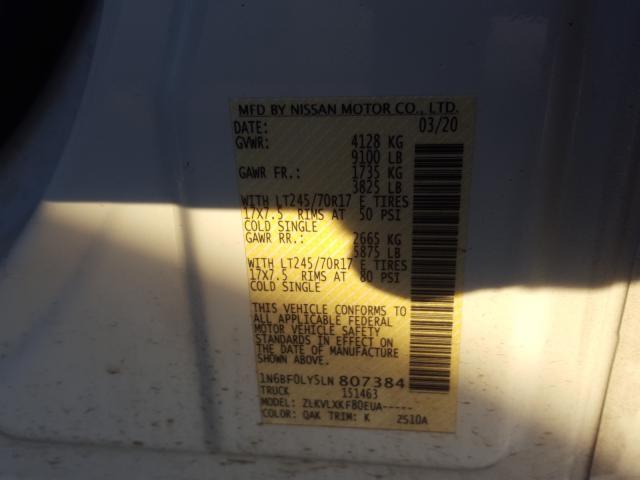 Photo 9 VIN: 1N6BF0LY5LN807384 - NISSAN NV 2500 S 