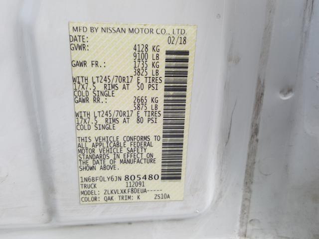 Photo 9 VIN: 1N6BF0LY6JN805480 - NISSAN NV 2500 S 