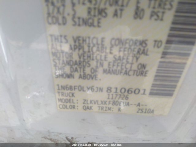 Photo 8 VIN: 1N6BF0LY6JN810601 - NISSAN NV CARGO 