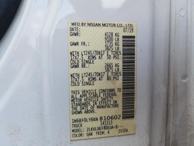 Photo 9 VIN: 1N6BF0LY6KN810602 - NISSAN NV 2500 S 