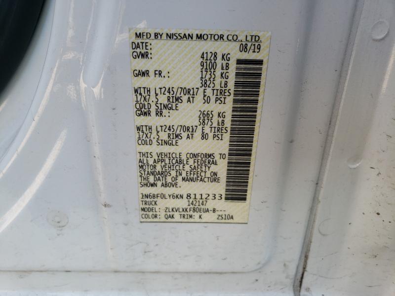 Photo 9 VIN: 1N6BF0LY6KN811233 - NISSAN NV 2500 S 