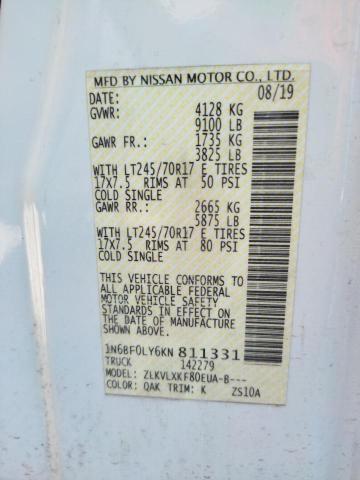 Photo 9 VIN: 1N6BF0LY6KN811331 - NISSAN NV 2500 S 