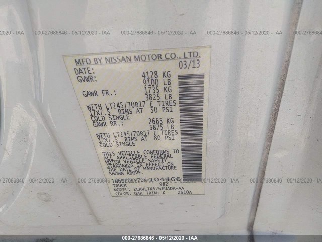 Photo 8 VIN: 1N6BF0LY7DN104466 - NISSAN NV 