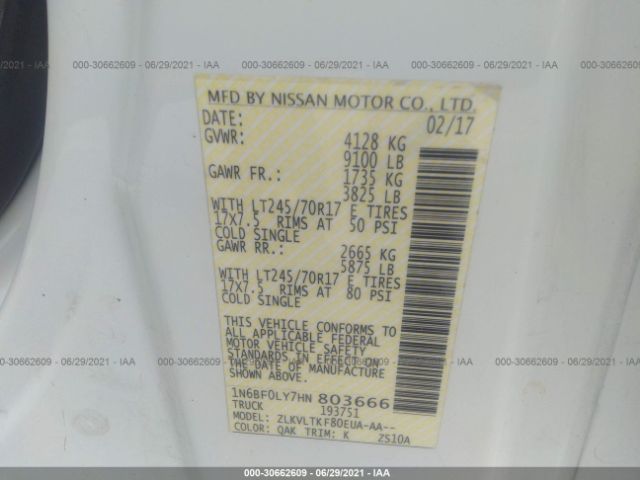 Photo 8 VIN: 1N6BF0LY7HN803666 - NISSAN NV CARGO 