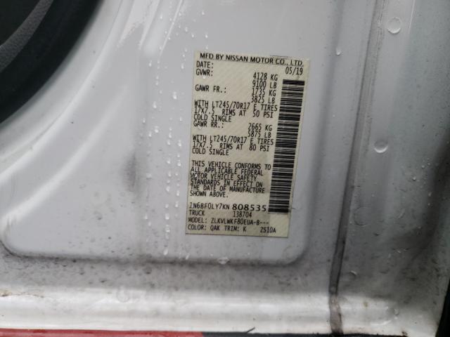 Photo 9 VIN: 1N6BF0LY7KN808535 - NISSAN NV 2500 S 