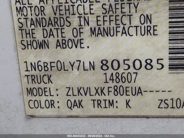 Photo 8 VIN: 1N6BF0LY7LN805085 - NISSAN NV 