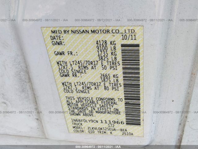 Photo 8 VIN: 1N6BF0LY9CN111966 - NISSAN NV 