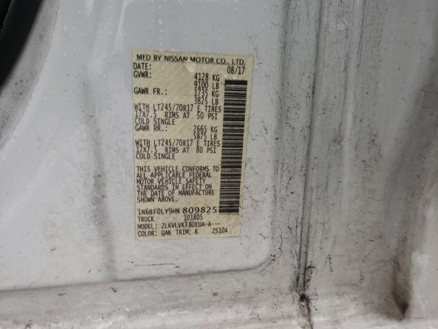 Photo 9 VIN: 1N6BF0LY9HN809825 - NISSAN NV 2500 S 