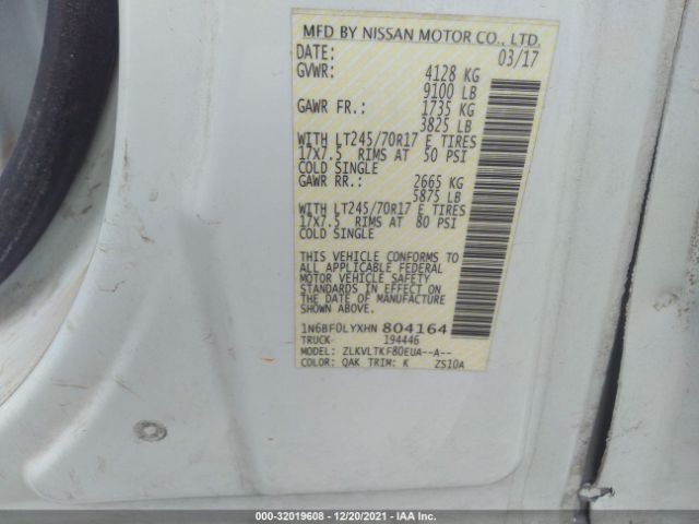 Photo 8 VIN: 1N6BF0LYXHN804164 - NISSAN NV CARGO 