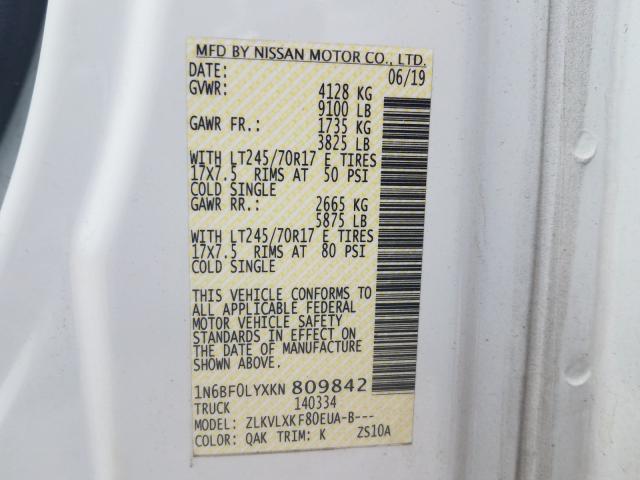 Photo 9 VIN: 1N6BF0LYXKN809842 - NISSAN NV 2500 S 