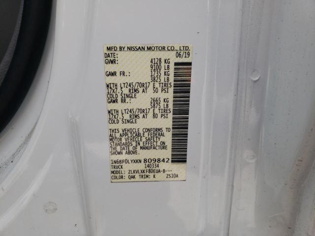 Photo 9 VIN: 1N6BF0LYXKN809842 - NISSAN NV 2500 S 