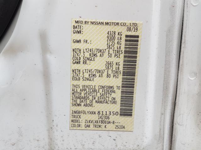 Photo 9 VIN: 1N6BF0LYXKN811350 - NISSAN NV 2500 S 