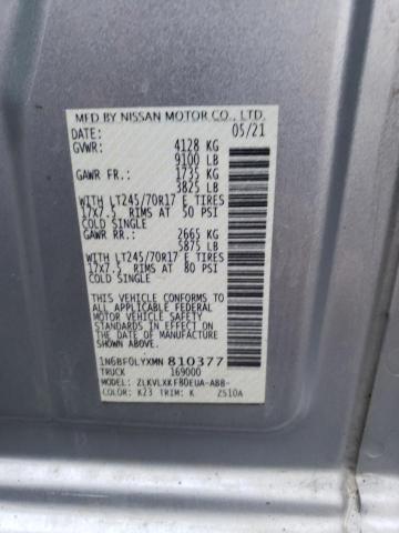 Photo 9 VIN: 1N6BF0LYXMN810377 - NISSAN NV 2500 S 