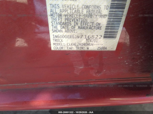 Photo 8 VIN: 1N6DD0ER6JN716822 - NISSAN FRONTIER 