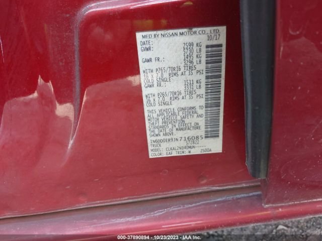 Photo 8 VIN: 1N6DD0ER9JN716085 - NISSAN FRONTIER 