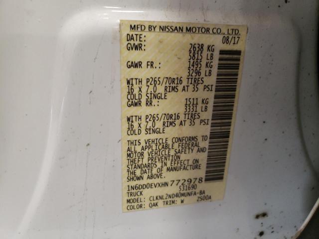 Photo 11 VIN: 1N6DD0EVXHN772978 - NISSAN FRONTIER S 