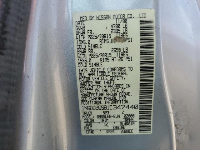 Photo 11 VIN: 1N6DD26S81C347440 - NISSAN FRONTIER K 