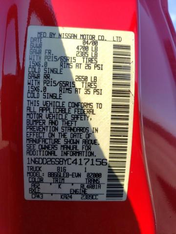 Photo 12 VIN: 1N6DD26S8YC417156 - NISSAN FRONTIER K 