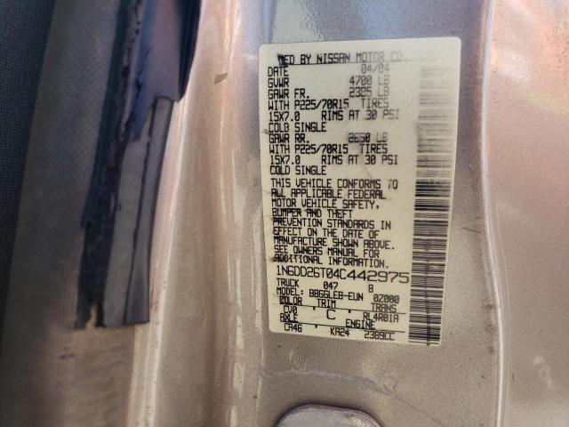 Photo 11 VIN: 1N6DD26T04C442975 - NISSAN FRONTIER K 