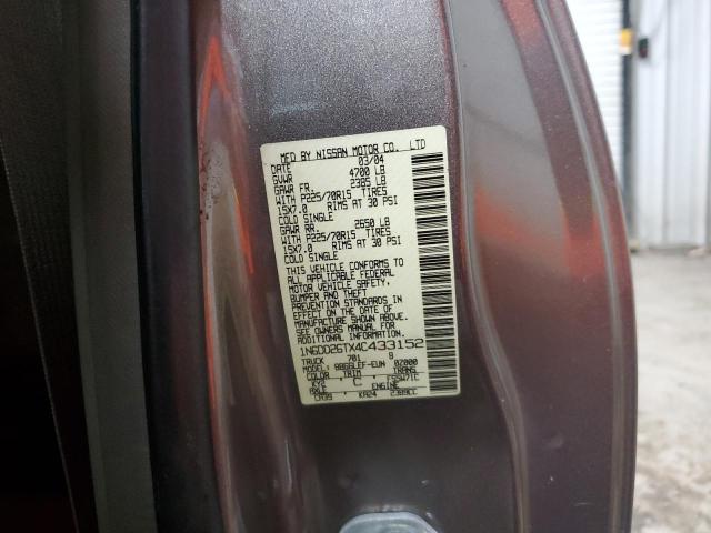 Photo 12 VIN: 1N6DD26TX4C433152 - NISSAN FRONTIER K 