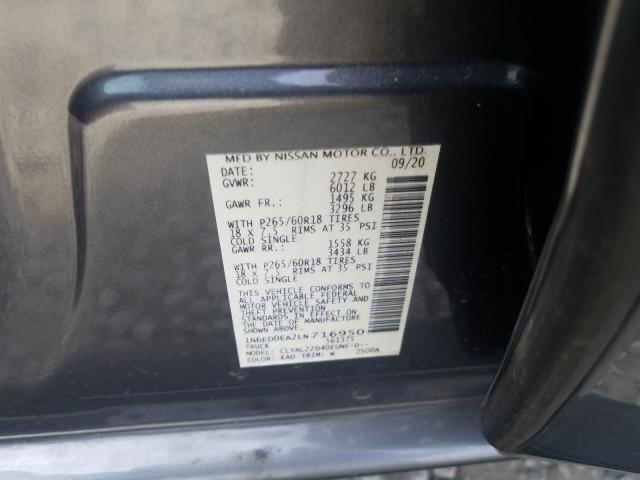 Photo 9 VIN: 1N6ED0EA2LN716950 - NISSAN FRONTIER S 