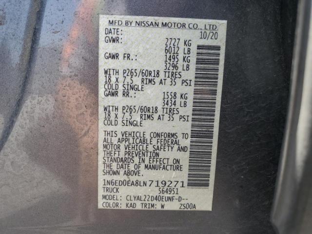 Photo 11 VIN: 1N6ED0EA8LN719271 - NISSAN FRONTIER S 