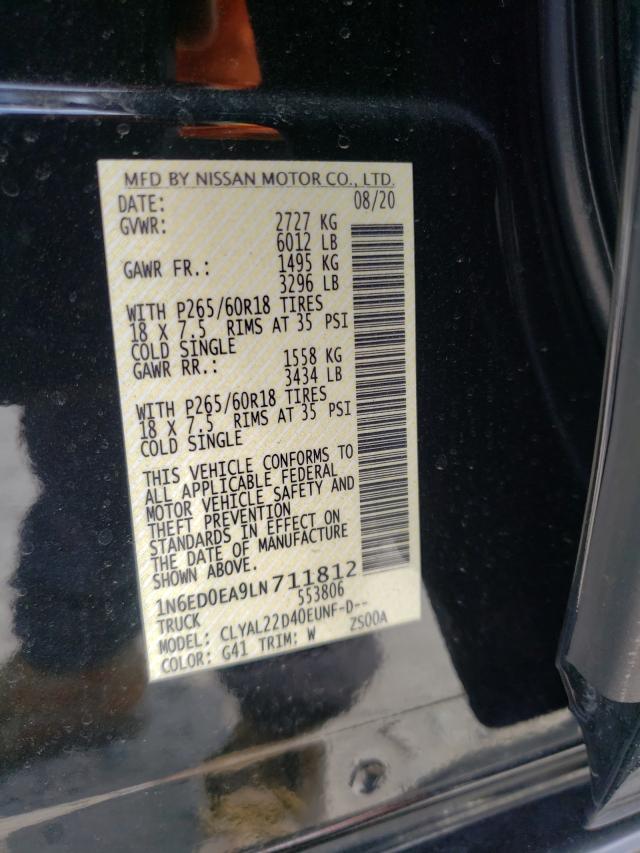 Photo 9 VIN: 1N6ED0EA9LN711812 - NISSAN FRONTIER S 