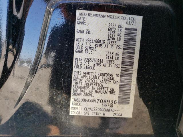 Photo 11 VIN: 1N6ED0EAXMN708936 - NISSAN FRONTIER S 