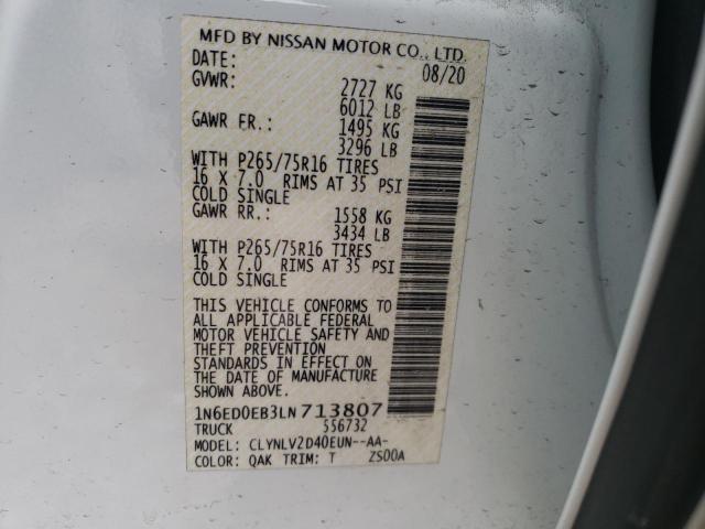 Photo 9 VIN: 1N6ED0EB3LN713807 - NISSAN FRONTIER S 