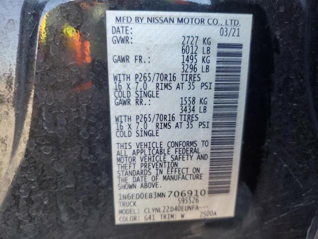 Photo 11 VIN: 1N6ED0EB3MN706910 - NISSAN FRONTIER 