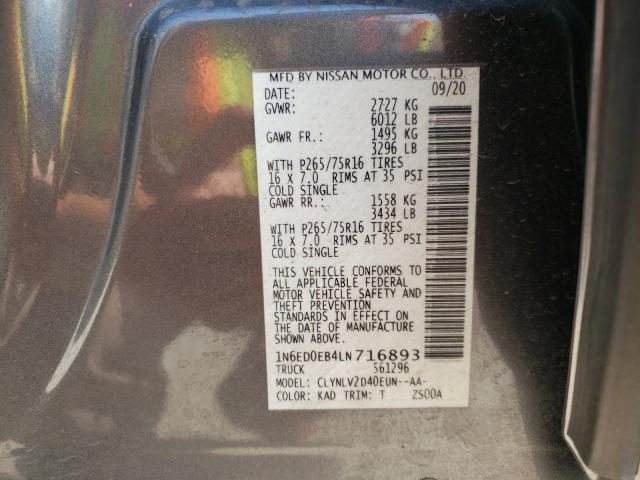 Photo 9 VIN: 1N6ED0EB4LN716893 - NISSAN FRONTIER S 