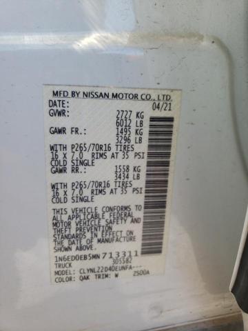 Photo 11 VIN: 1N6ED0EB5MN713311 - NISSAN FRONTIER S 