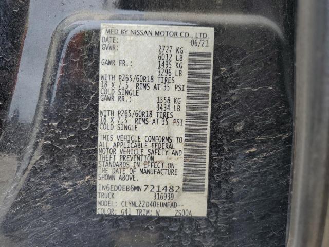 Photo 11 VIN: 1N6ED0EB6MN721482 - NISSAN FRONTIER 