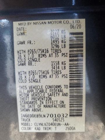 Photo 11 VIN: 1N6ED0EB9LN701032 - NISSAN FRONTIER 