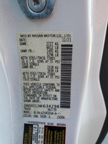 Photo 12 VIN: 1N6ED1CL1NN634298 - NISSAN FRONTIER 