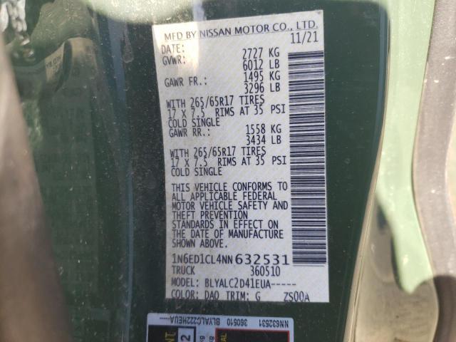 Photo 11 VIN: 1N6ED1CL4NN632531 - NISSAN FRONTIER S 