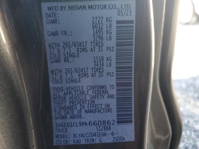 Photo 12 VIN: 1N6ED1CL9PN660862 - NISSAN FRONTIER S 