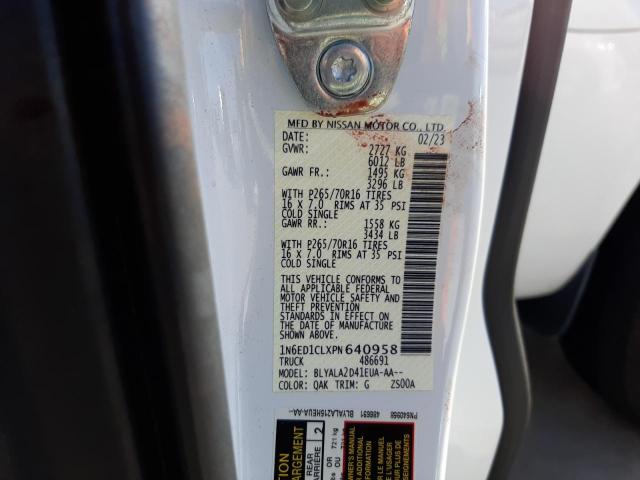 Photo 9 VIN: 1N6ED1CLXPN640958 - NISSAN FRONTIER 