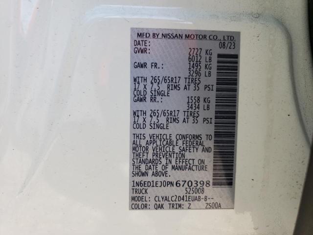 Photo 12 VIN: 1N6ED1EJ0PN670398 - NISSAN FRONTIER S 