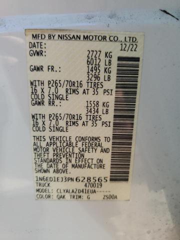 Photo 12 VIN: 1N6ED1EJ3PN628565 - NISSAN FRONTIER S 