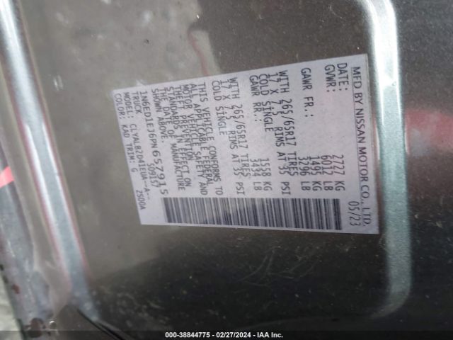 Photo 8 VIN: 1N6ED1EJ6PN657915 - NISSAN FRONTIER 