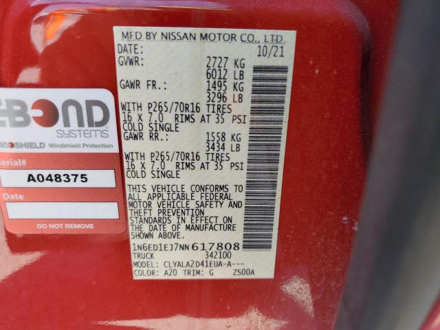 Photo 11 VIN: 1N6ED1EJ7NN617808 - NISSAN FRONTIER 