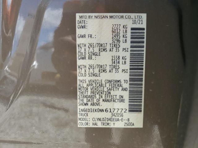 Photo 11 VIN: 1N6ED1EK0NN617772 - NISSAN FRONTIER 