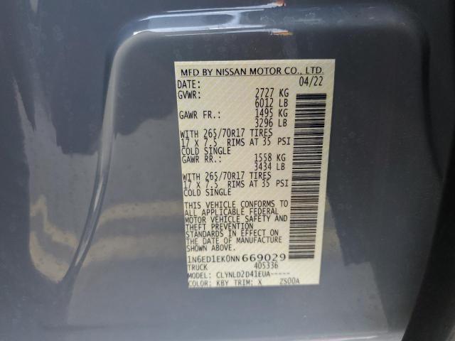 Photo 12 VIN: 1N6ED1EK0NN669029 - NISSAN FRONTIER S 